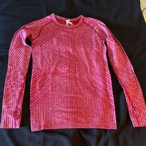 Lululemon Textured Pink Geometric Longsleeve
